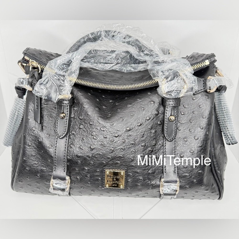Dooney & Bourke Large Ostrich Satchel - Picture 6 of 8
